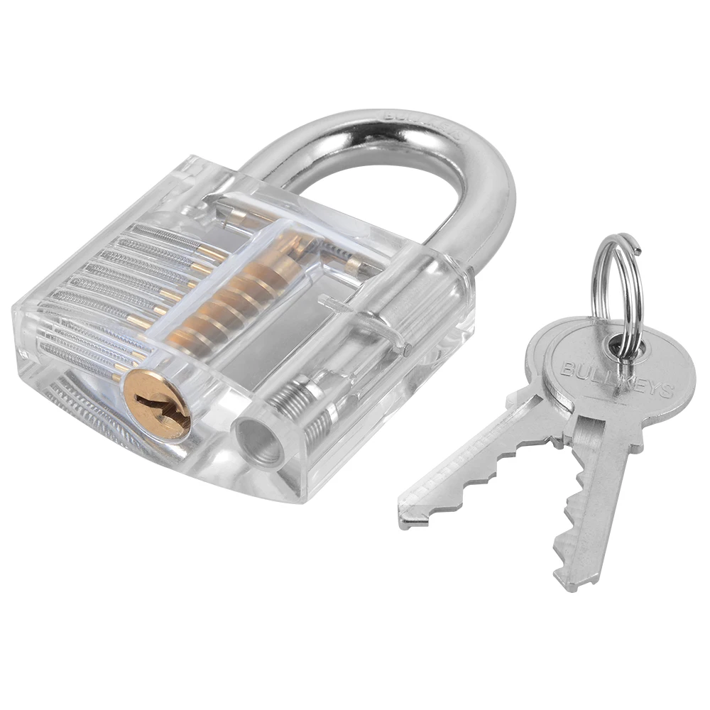XCSOURCE Professional Lock Pick Set Transparent Visible Cutaway Padlock