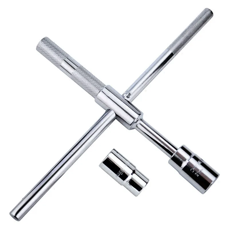 free shipping cross shape retractable auto tire socket wrench labour