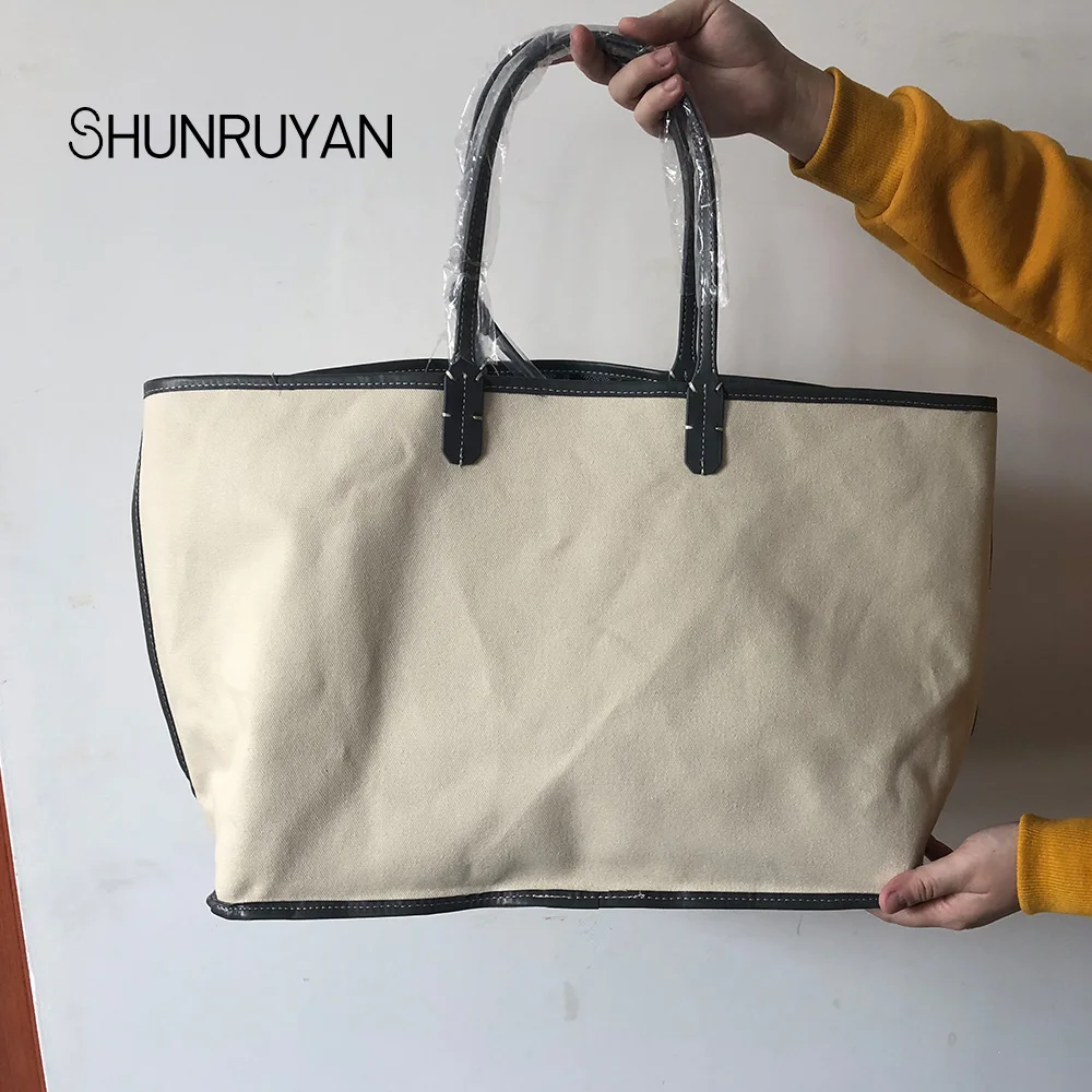 SHUNRUYAN New big Handbags Genuine Leather handle Bags Women Bag Shoulder Bag Female Casual Tote Women Messenger Bag Set