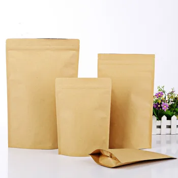 

Ferimo 100pcs paper aluminum film self-sealing self-contained packaging storage bag food packaging cowhide kraft paper bags