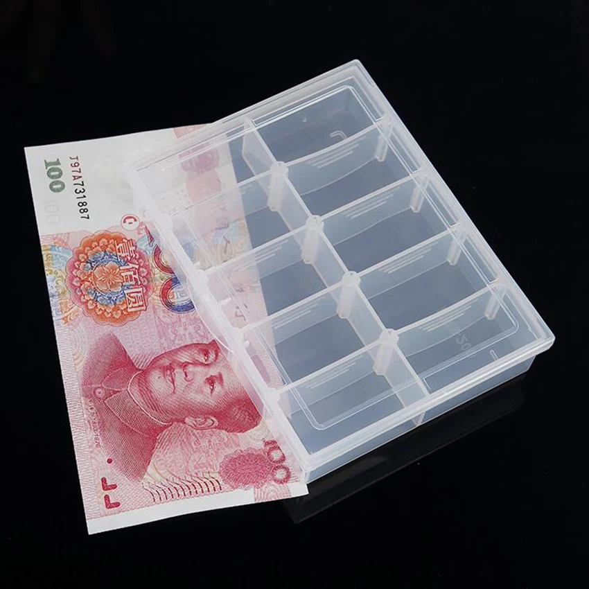 1 PC nuevo 10 ranuras celdas caja de herramientas de joyería portátil con número anillo contenedor piezas electrónicas tornillo de almacenamiento de componentes caja 1 PC nuevo 10 ranuras celdas caja de herramientas de joyería portátil con número anillo contenedor piezas electrónicas tornillo de almacenamiento de componentes caja