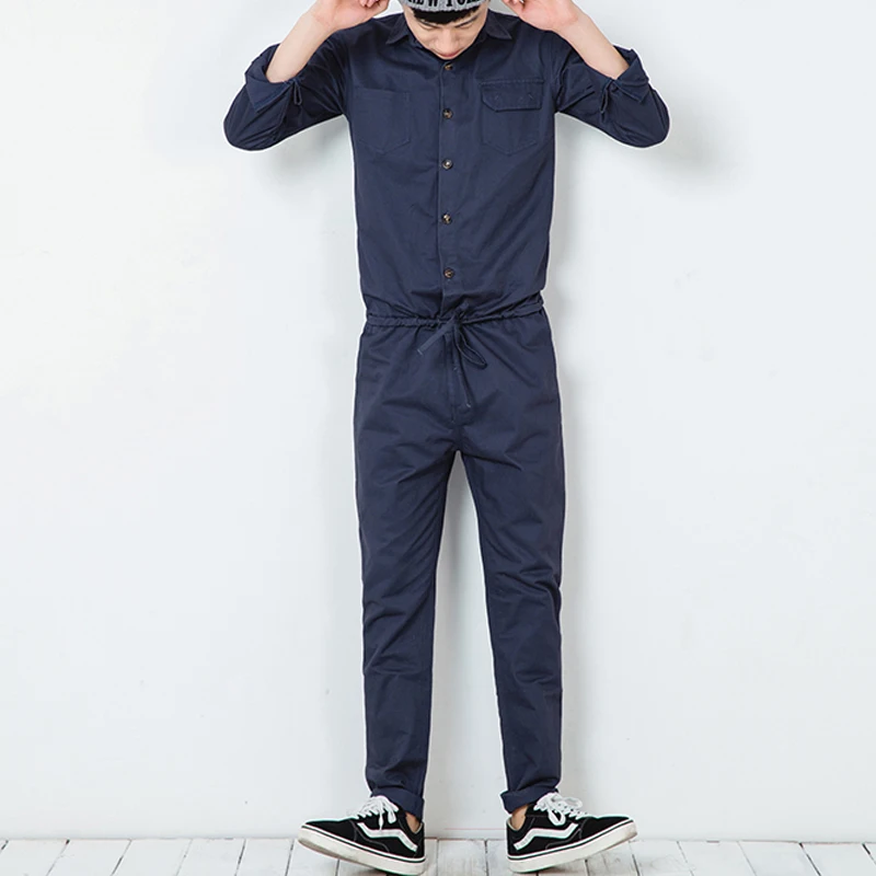 Комбинезон мужской в стиле хип хоп с длинным рукавом 04160|mens jumpsuit|over trousersblack trouser