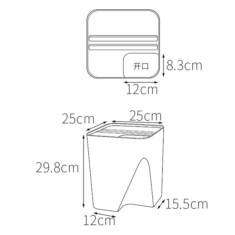 S/L японский Перекрывающийся мусорный бак креативные Многослойные Ванная Кухня Бытовая пластиковая большая мусорная корзина Сортировка мусорные ящики