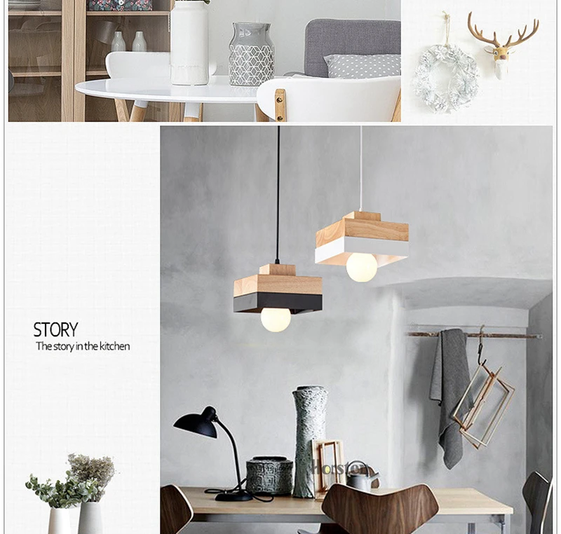 Horsten Modern Nordic Solid Wood Pendant Lights Minimalism Pendant Lamp For Dinning Room Living Room Bar Cafe Hanging Light (5)