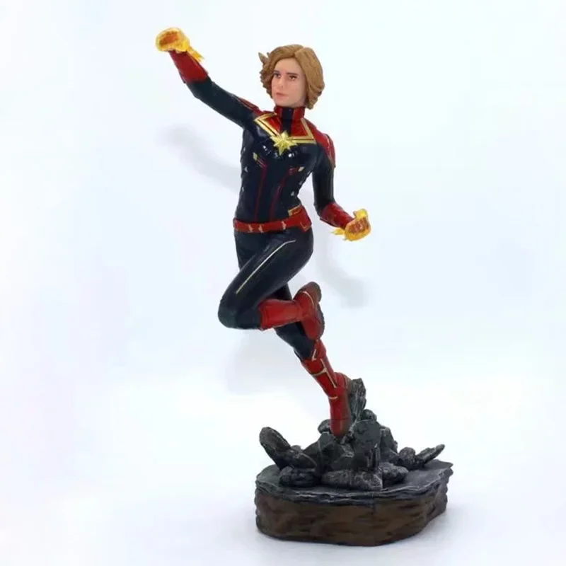 

Anime 1/10 Scale Painted Figure Avengers Two Head Ver. Captain Marvel Statue Action PVC Figure Toy Brinquedos 24CM