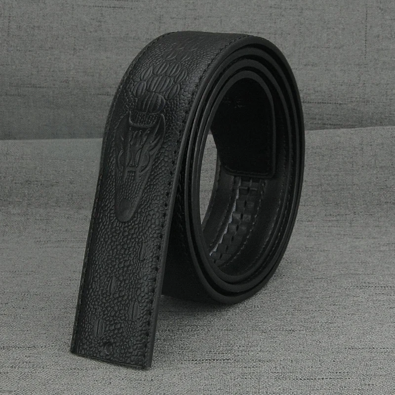 

High Quality Only belts Crocodile Grain genuine leather 3.5cm Waist Strap fashion Automatic Buckle waist belt Black ceinture