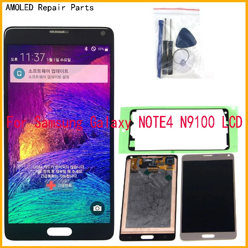 Note 4 ЖК дисплей для Samsung Galaxy N4 N910 N910C N910F N910A сенсорный экран дигитайзер