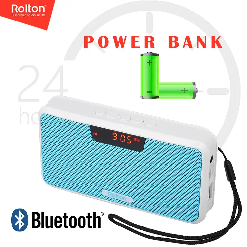 Цифровой fm радио Rolton E300 Hi Fi стерео MP3 музыкальный плеер беспроводной Bluetooth динамик