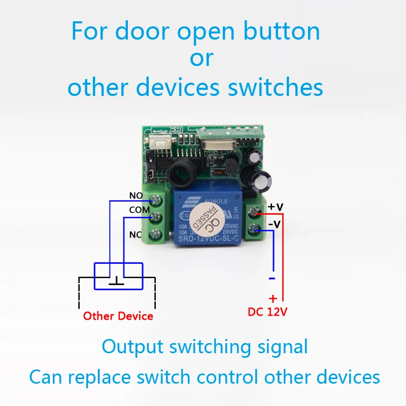 DC12V 10A реле 1 CH Беспроводной RF пульт дистанционного управления Передатчик с