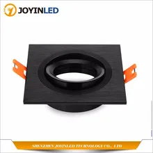 Frete grátis 10 pçs preto/prata alumínio quadro luminárias gu10 mr16 halogênio lâmpada led teto luzes do ponto