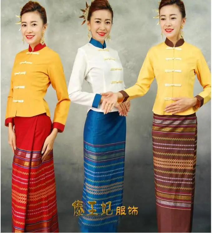 Традиционные фигурки Тайланда одежда с длинным рукавом Униформа Ресторан Таиланд
