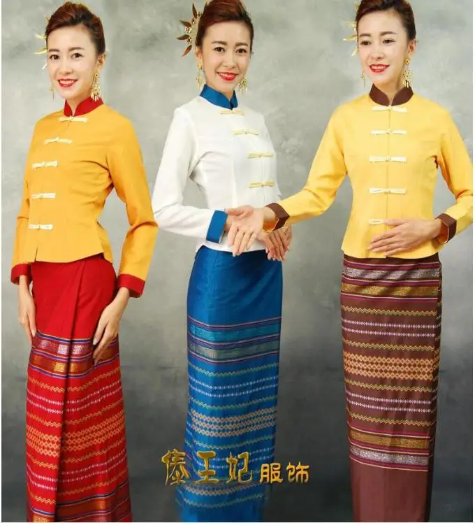 

2017 Thailand traditional clothing Long sleeve Uniform restaurant thailand