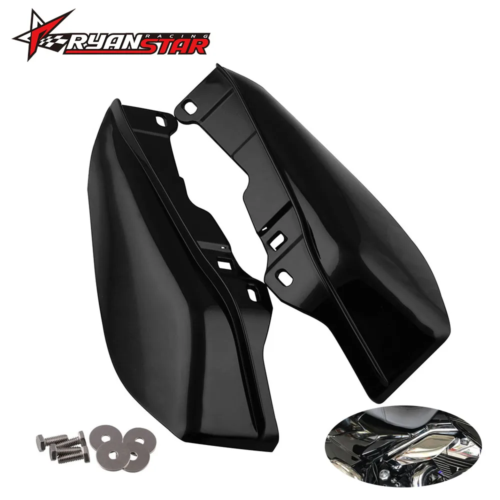 

Triclicks Black Mid-Frame Air Deflectors Trim Air Deflector Trims For Harley Touring Road King Street Glide FLHX Electra Glide M