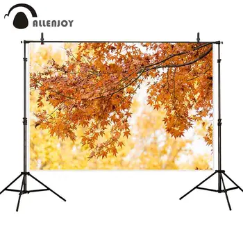 

Allenjoy photography backdrop autumn maple leaf tree sky nature background photobooth studio photocall photo shoot prop