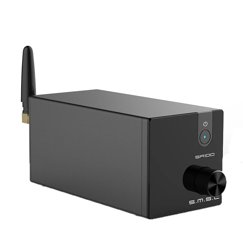 SMSL M100+ SA100 HiFI усилитель стерео Bluetooth DAC USB AK4452 XMOS XU208 декодер DSD512 Усилитель Портативный Hi-Res мощность TPA3116D2