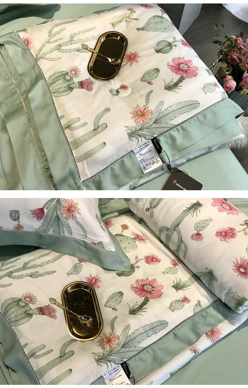 60 S Tencel хлопковые летние стеганые одеяла одеяло с растительным принтом кровать одеяло King size покрывало для мальчиков ленивая кровать домашний текстиль colchas