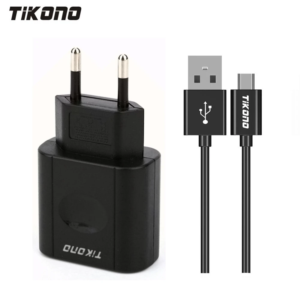 Tikono 5V 2A универсальное USB быстрое зарядное устройство для iPhone samsung Xiaomi sony iPad планшет дорожное настенное зарядное устройство с микро зарядным кабелем