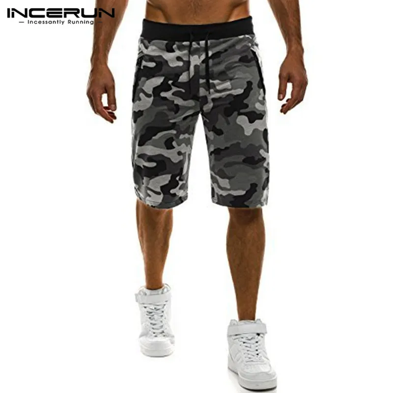 INCERUN New 2018 Camouflage Men's Shorts Sportwear Camo Loose Calf Length Sweatpants Male Joggers Workout Comfortable Masculina