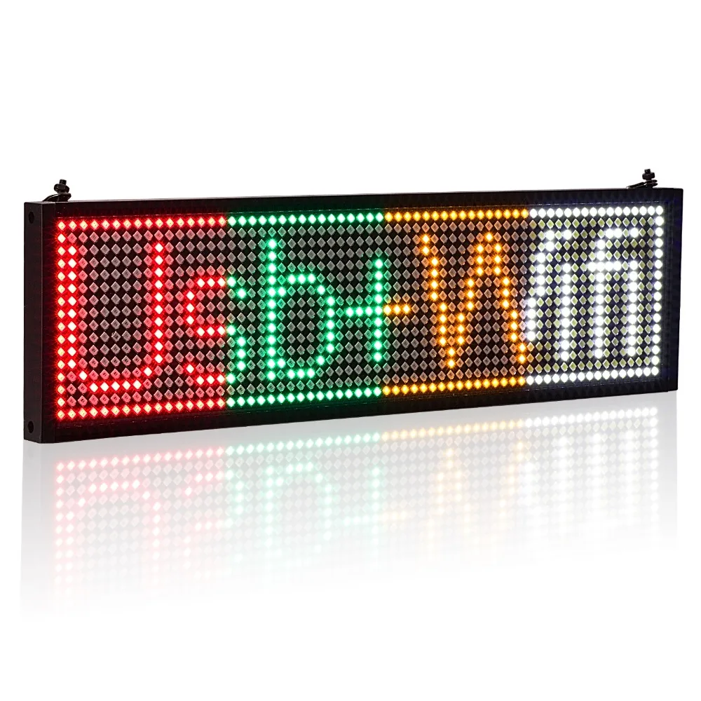 Display Painel Ios Wifi Programável Rolagem Mensagem Loja Janela Publicidade Signage Negócio p5 Smd Led 4 Luzes de publicidade