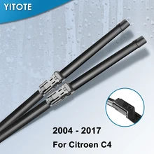 YITOTE щетки стеклоочистителя для Citroen C4 хэтчбек/купе/седан/Aircross Fit Pinch tab/кнопка/крюк руки от 2004 до