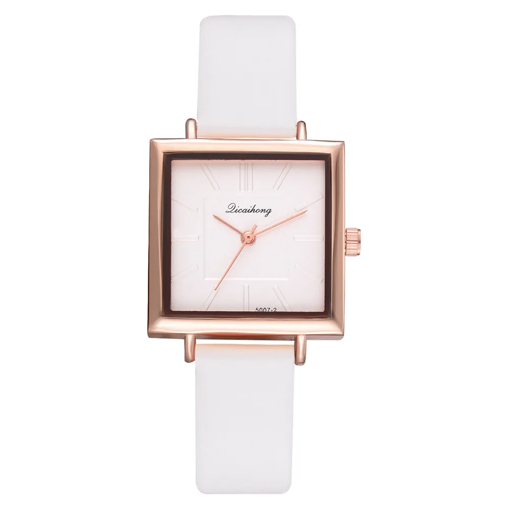 Top Brand Square Women Bracelet Watch Contracted Leather Crystal WristWatches Women Dress Ladies Quartz Clock Dropshiping Fi