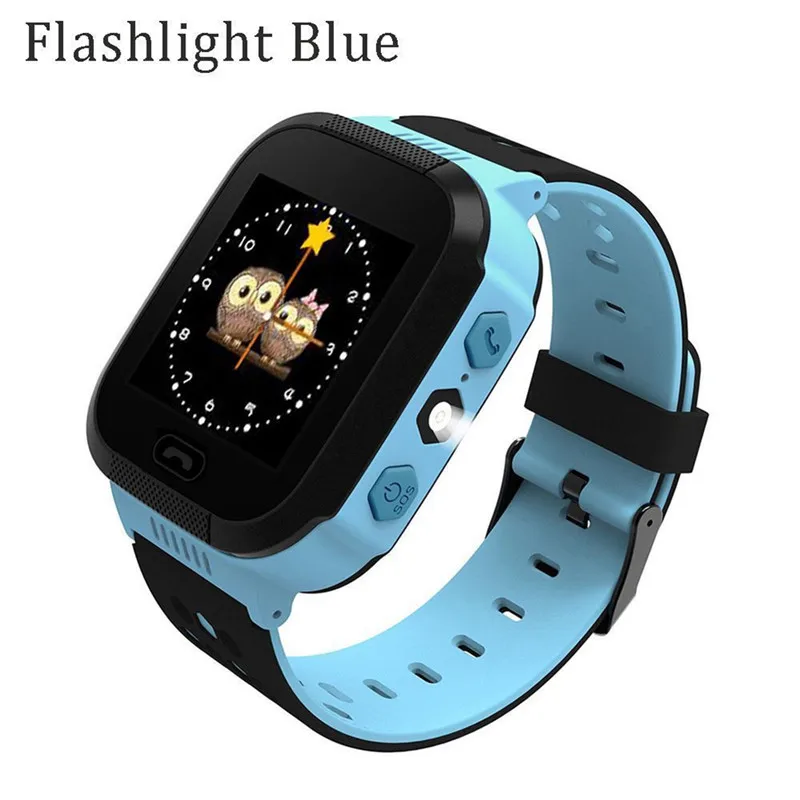 Kids Smart Watch Waterproof Anti-lost Safe LBS Tracker SOS Call Watch For Android IOS Blue Pink