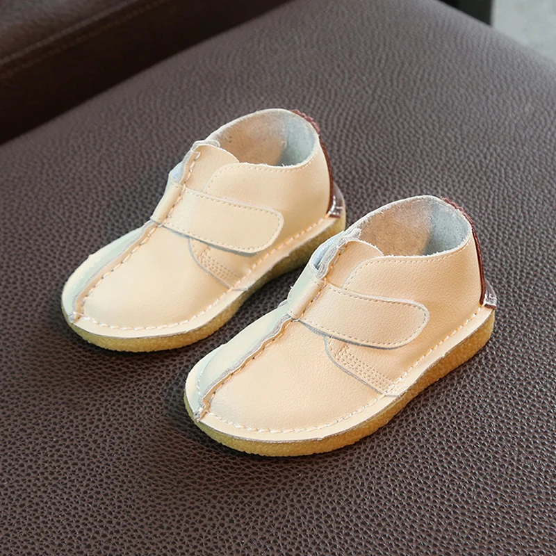 

Genuine Leather Girls Shoes Soft Boys Sneakers Breathable Barefoot Shoes Casual Kids Baby Girls Shoes for Children Girls