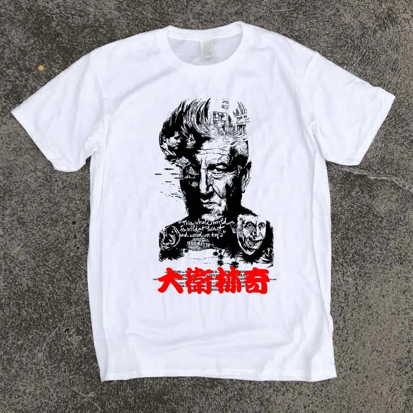 

David Lynch Hitchcock horror film cult movie directors sketch design vintage men women size t shirt
