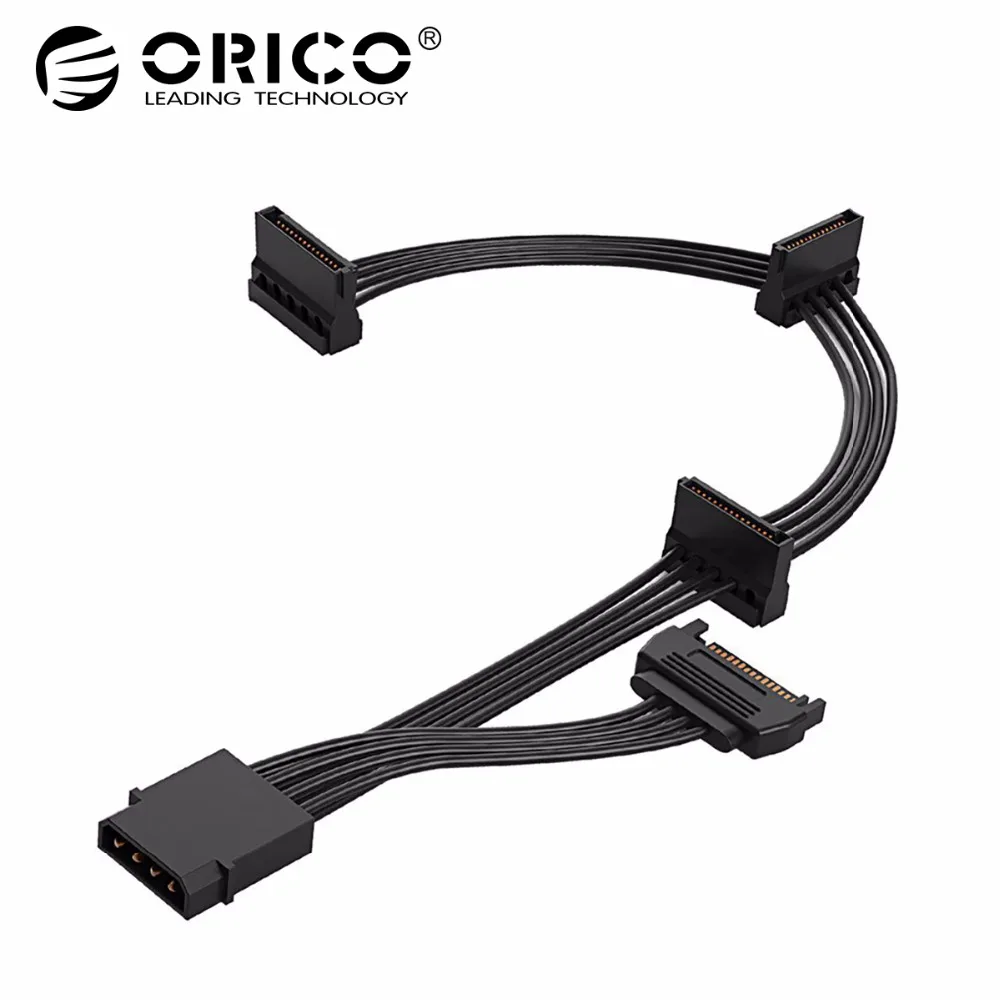

ORICO One to three Power Cord 15 Pin or 4 Pin DIY HDD Cables Support Strong Power for Multiple Hard Drives