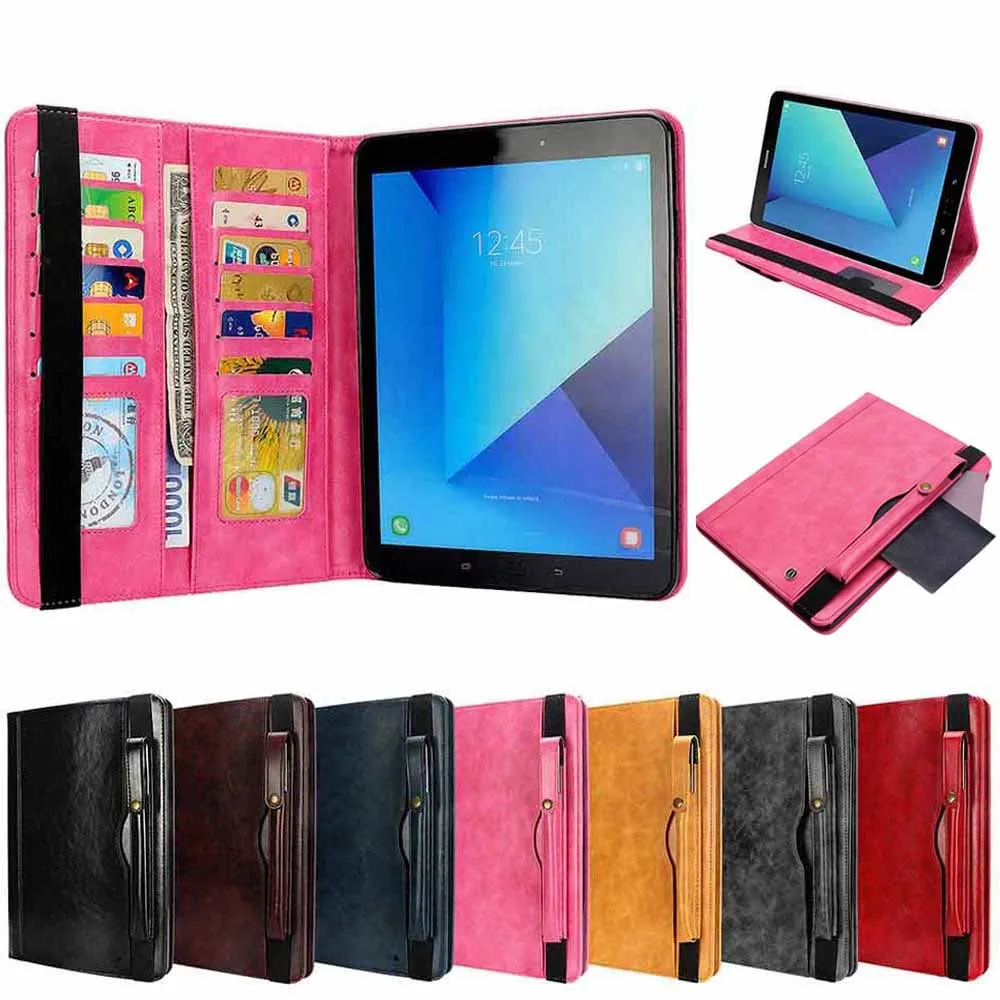 Для Samsung Galaxy Tab S4 10 5 дюймов SM T830 T835 S3 9 7 T820 T825 деловой Чехол книжка из искусственной