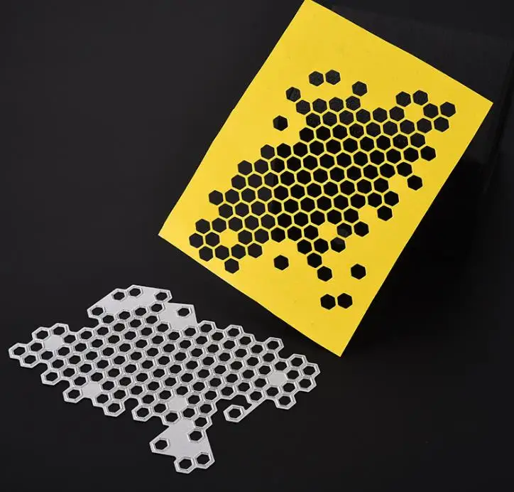 

honeycomb Background Metal Cutting Dies Decorative Scrapbooking Steel Craft Die Cut Embossing Paper Cards Stencils
