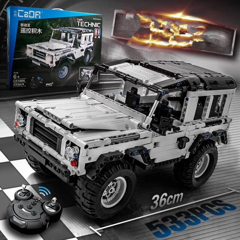 

553 PCS Building Block Compatible with Legoed RC Car Model SUV DIY Technic Series Defender Car Brick Toys For Children