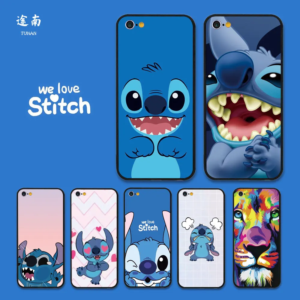 Милая мультяшная тематика Лило и Стич Coque Funda для iPhone 6 7 8 plus/7 plus/6 plus обложка фильма