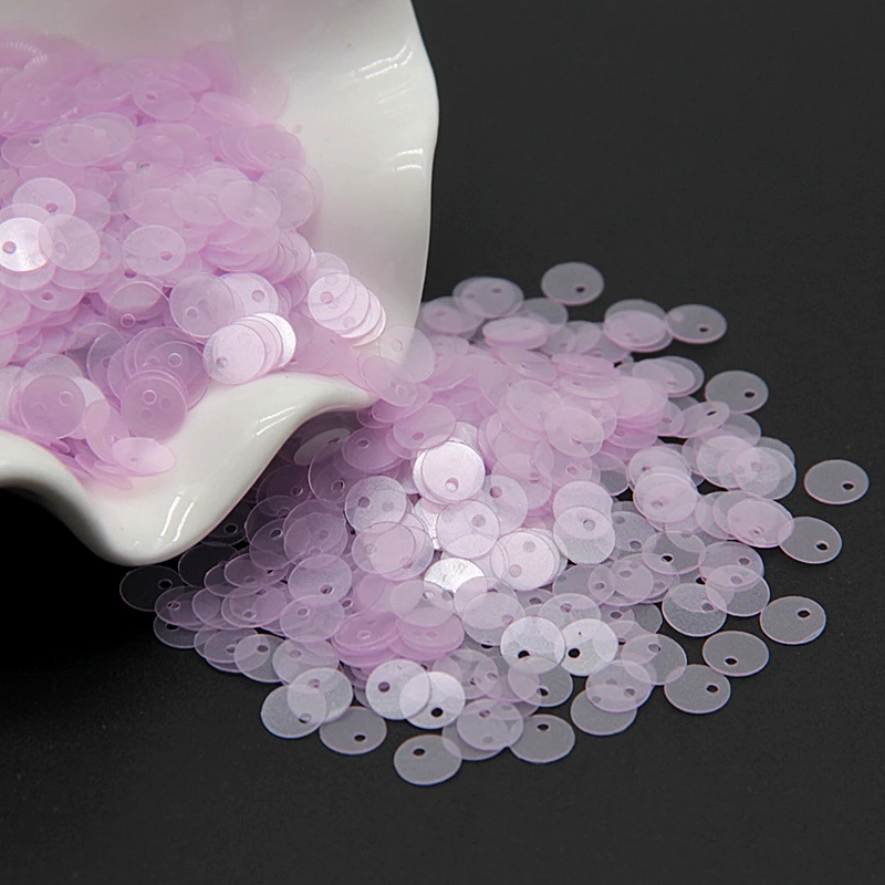 

Sequins 6mm 8mm Flat Round Loose Sequins Light Purple Matte Glitter PVC Sequin Paillettes for Women Garments Accessories 20g