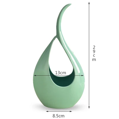 Креативная флуоресцентная зеленая керамическая ваза, украшение, модная керамическая бутылка, зеленые растения, цветочные вазы, украшение для дома, гостиной - Цвет: L 29cm