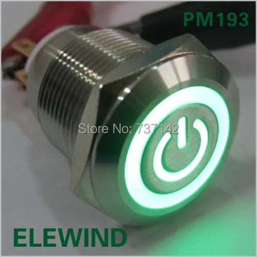 

ELEWIND 19mm SPDT Button switch with light(PM193F-11ET/G/12V/S)