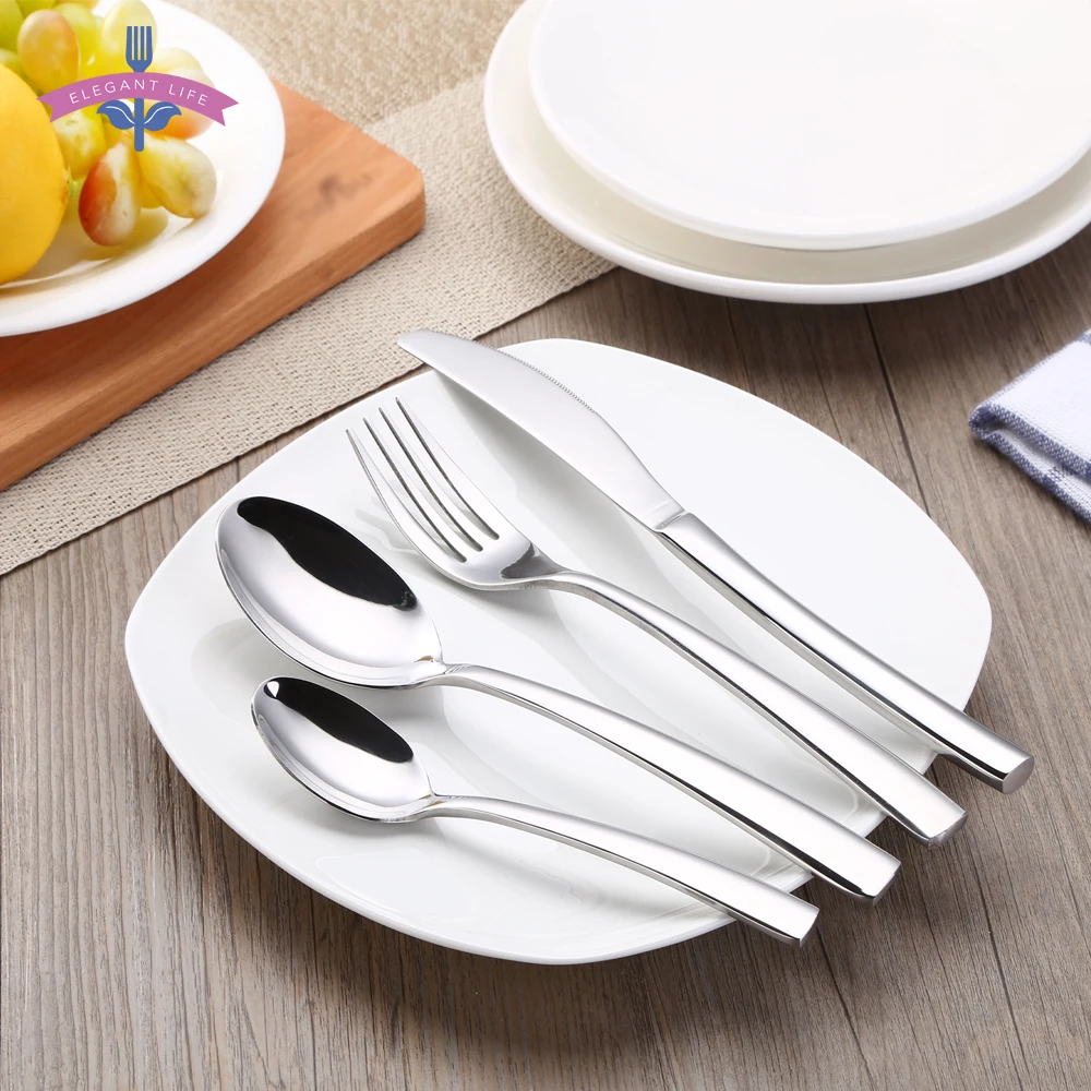 

Cutlery Set Dinnerware Set Stainless Steel Tableware Flatware Spoon Knife Fork Sets Western Salad Spoon Kitchen Tool Gift Party