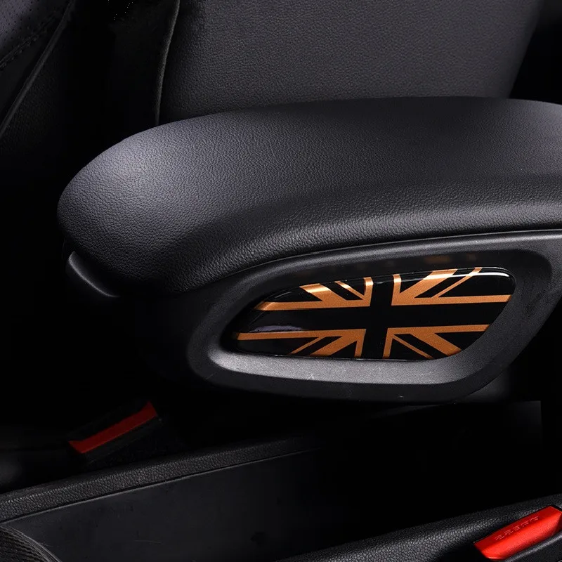 

2pcs Union Jack Car Armrest Box Side Sticker for Mini Cooper Countryman F60 2017 Styling Interior Decoration Accessories