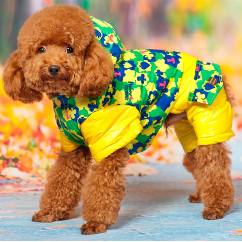Hot Sale Winter Overalls for Dogs Super Warm Small Waterproof Dog Coat Thicker Cotton Jumpsuit Hoodies Chihuahua | Дом и сад