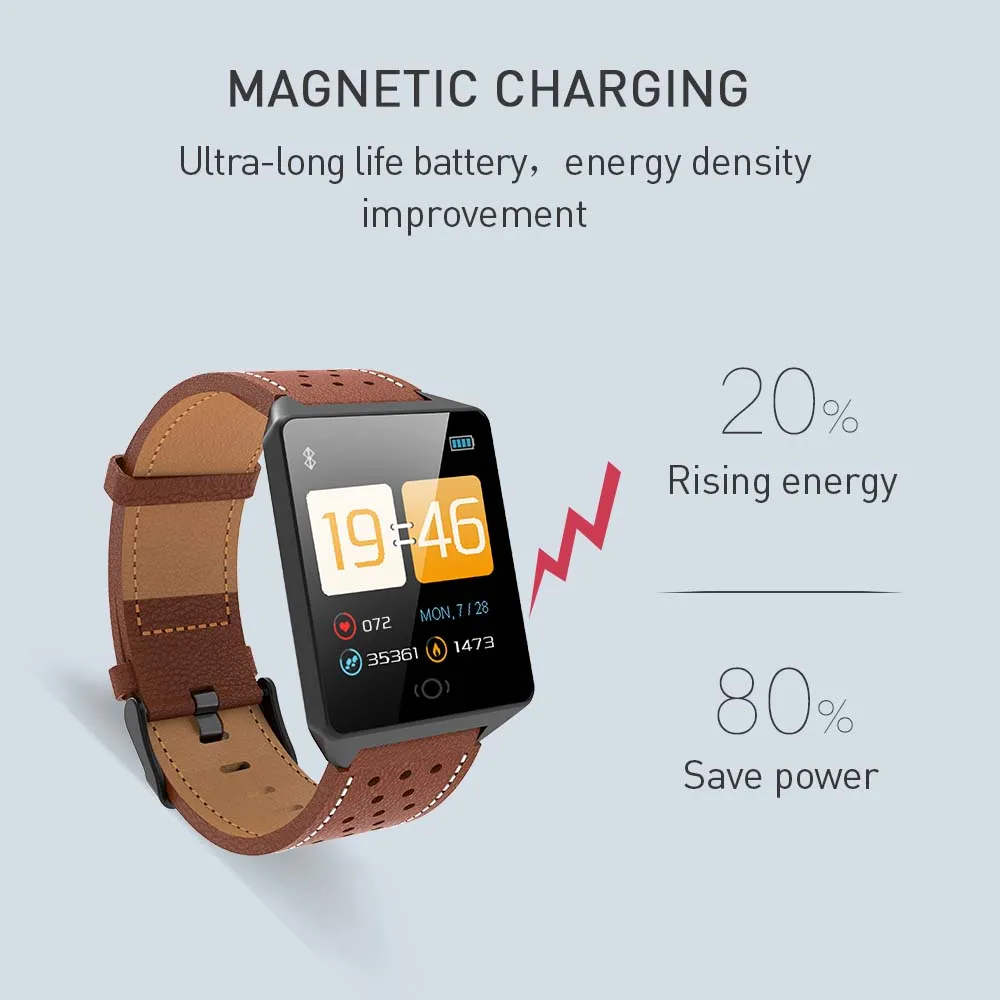 CK19 Smart Watch IP67 Waterproof Wearable Device Bluetooth Pedometer Heart Rate Monitor Color Display Smartwatch For Android/IOS