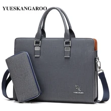 YUES KANGAROO 2018 maletín para ordenador portátil para hombre, bolso de negocios de gran capacidad, bolsas de mensajero, bolso de hombro Vintage para hombre