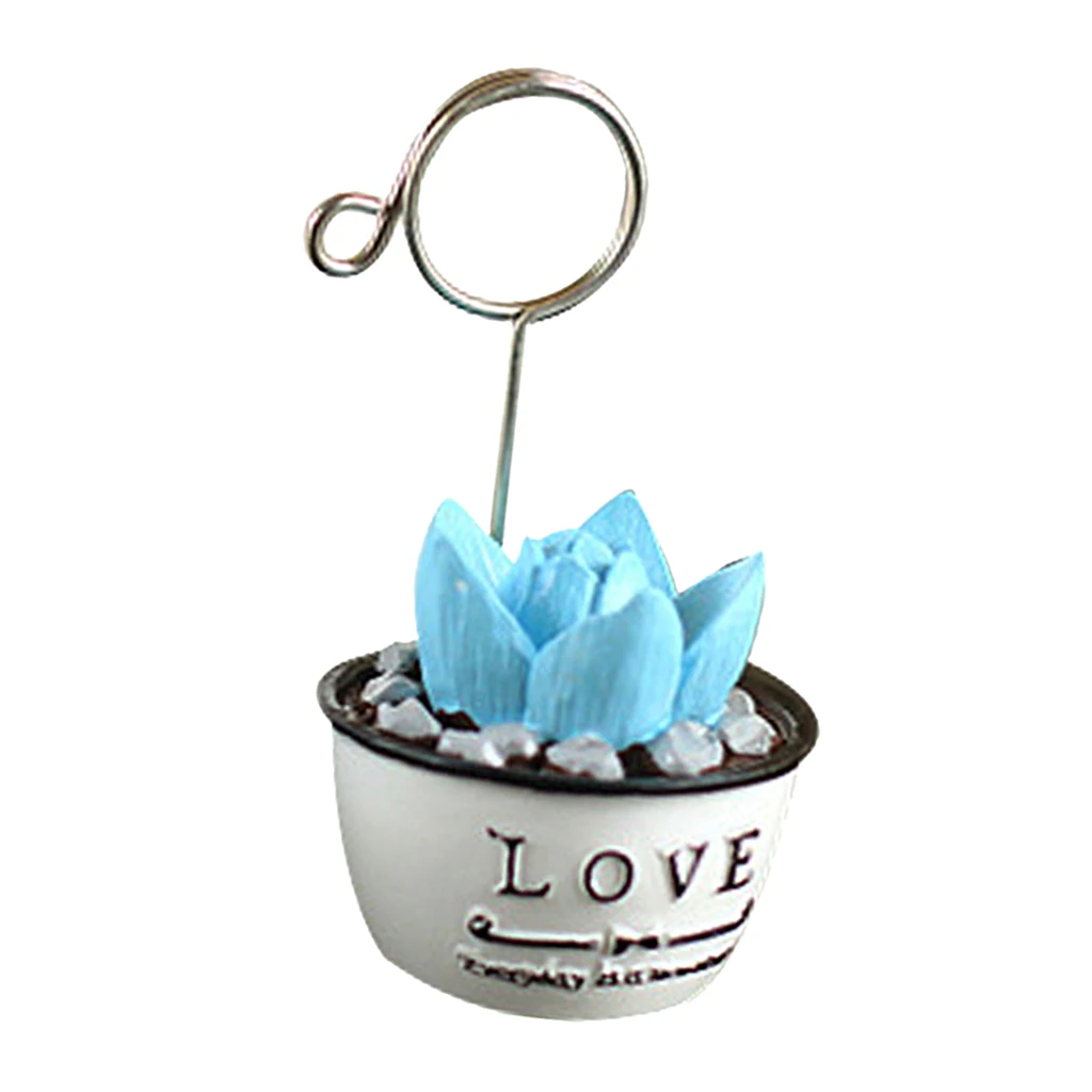 Table Number Holder Name Place Card Holder Memo Clip Holder Stand Artificial Cactus Note Holder Pictures Card Paper Menu Clip