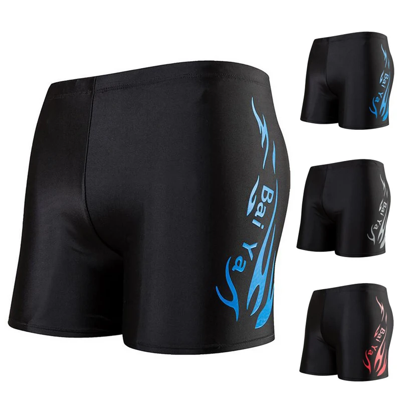 

Fashion Flame Pattern Sexy Men Male Swimming Swimwear Boxer Shorts Bathing Suit Trunks Swim Briefs Swimsuit Beachwear Plus Size