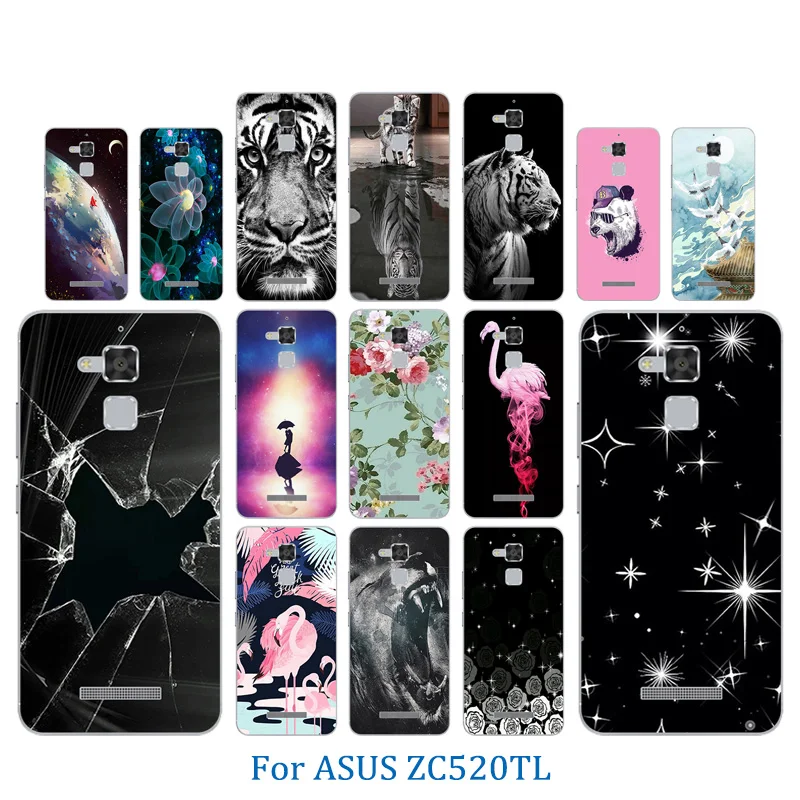

High Quality 5.2 inch for ASUS Zenfone 3 Max ZC520TL Tiger Pattern Soft Silicone Phone Case For Asus ZC 520TL Luxury Back Cover