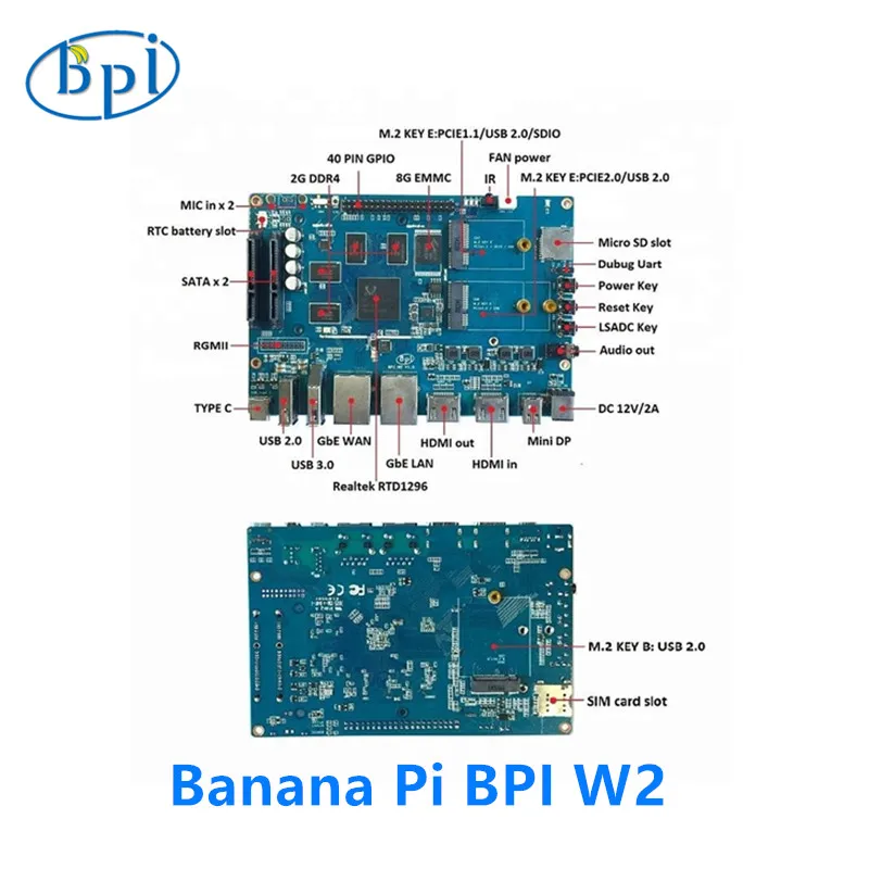 Банан Pi BPI W2 умный маршрутизатор NAS RTD1296 чип дизайн