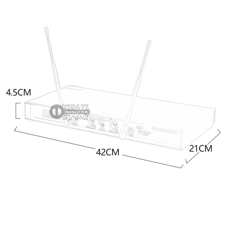 Профессиональный UHF беспроводной микрофон 2 канала караоке система двойной беспроводной микрофон Микрофон передатчик для SKM9000 микрофон Sem Fio