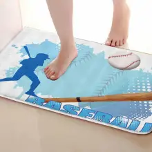 Бейсбольный Стиль Коврик для ванной комнаты, смешной Противоскользящий коврик для ванной, занавески для душа s аксессуары, соответствующие вашей душевой занавеске