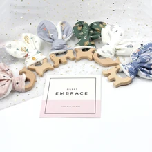 Buy 6pc/lot Baby Wooden Toys DIY Making Wood Teether Charms Baby Toys Cotton Teething Waldorf Toy T0355 Free Shipping
