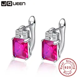 Jqueen 7.85ct СОЗДАН RUBY уха манжеты клип Ohrringe для Для женщин 925 стерлингов Серебряные ювелирные изделия для Для женщин Интимные аксессуары