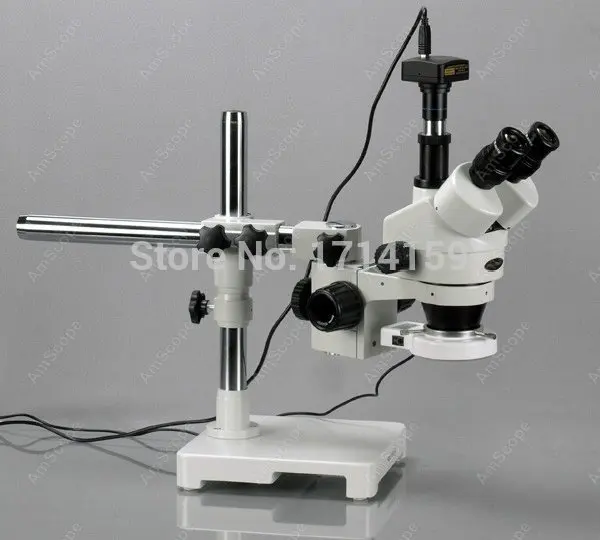 Монета/штамп AmScope поставки 3.5X 45X LED Boom Stand стерео зум микроскоп + 9.1MP камера|camera